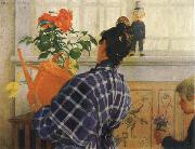 Carl Larsson The Artist-s Wife and Children oil